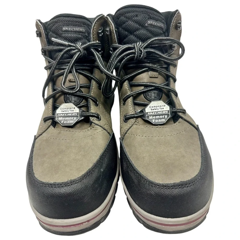 Skechers Work McColl Womens Comp Toe Waterproof Boot Green/Black‎ US Size 9.5